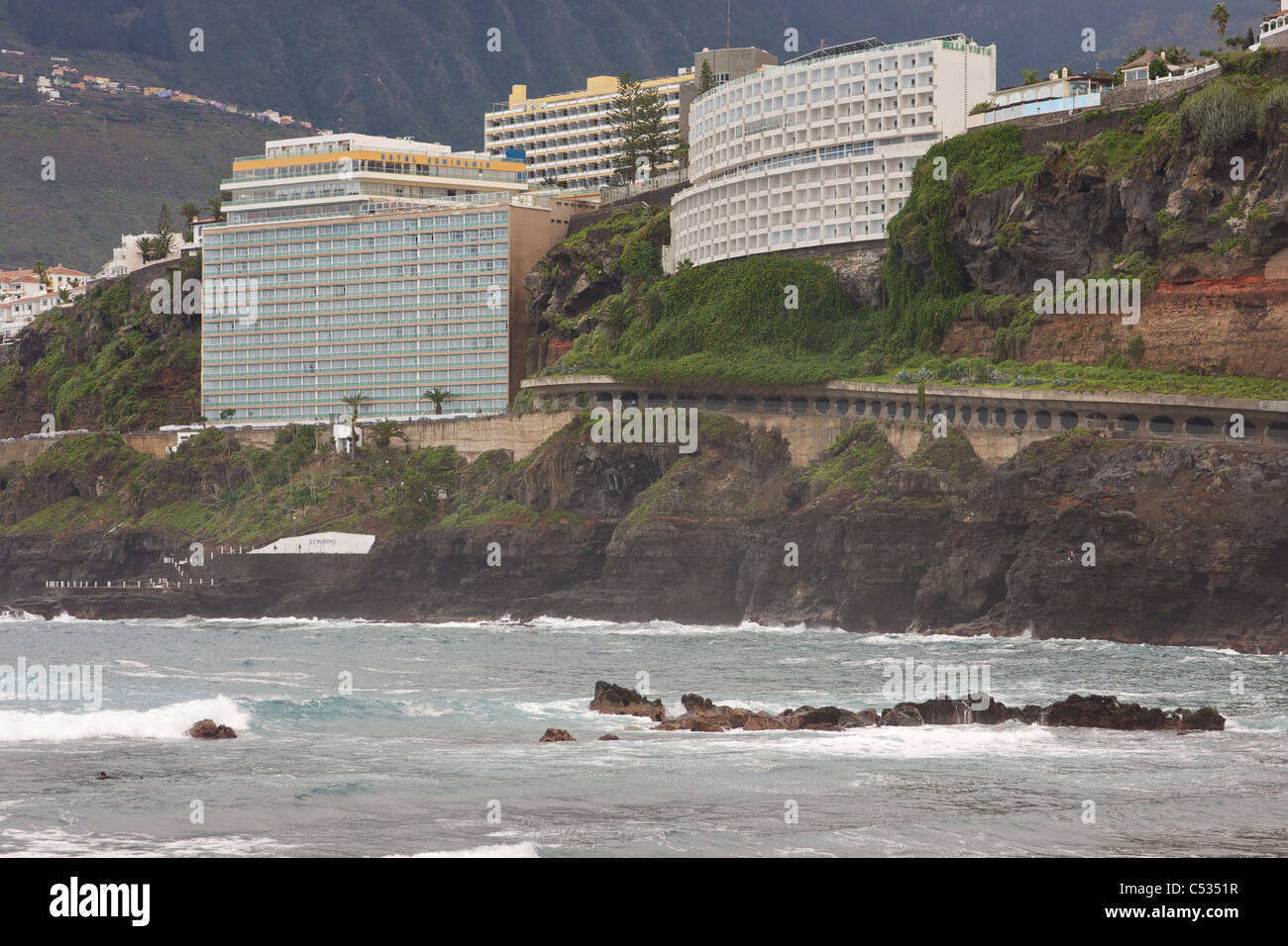 Beachfront Hotels Stock Photo