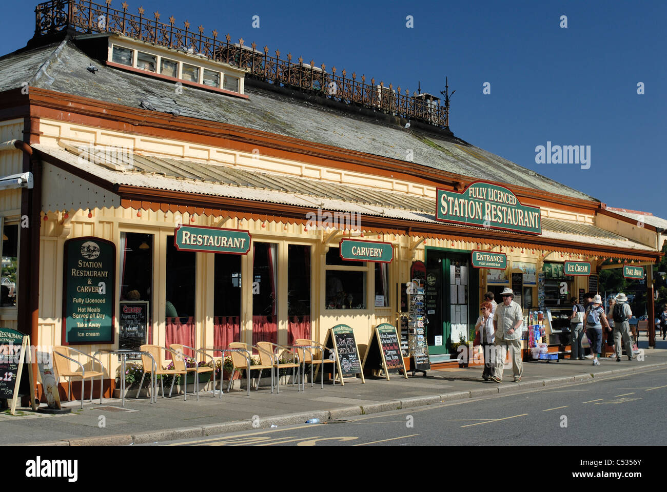 Railway Station  Restaurant Cafe Dartmouth Stock Photo