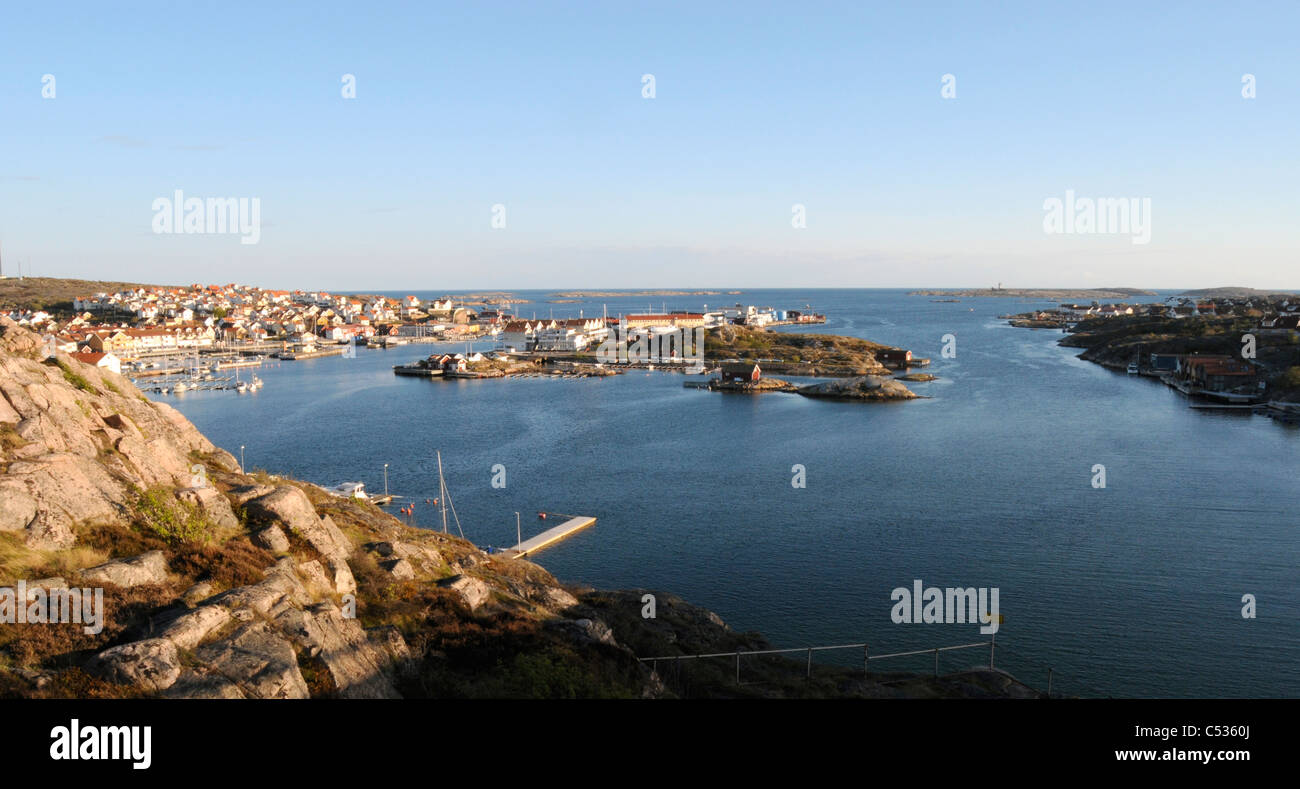 View looking south from Smögen bridge in south-west Sweden Stock Photo ...
