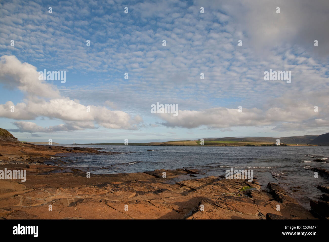 Graemsay and Hoy Island viewed from Stromness; Orkney Islands; Scotland Stock Photo