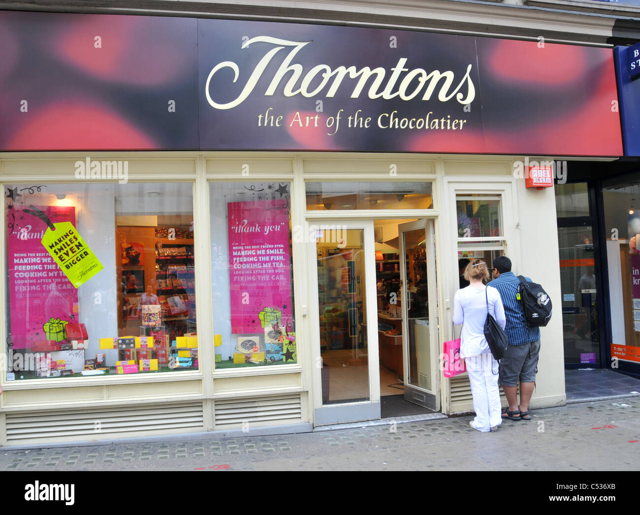 Thorntons shop chocolate chocolates London Stock Photo Alamy