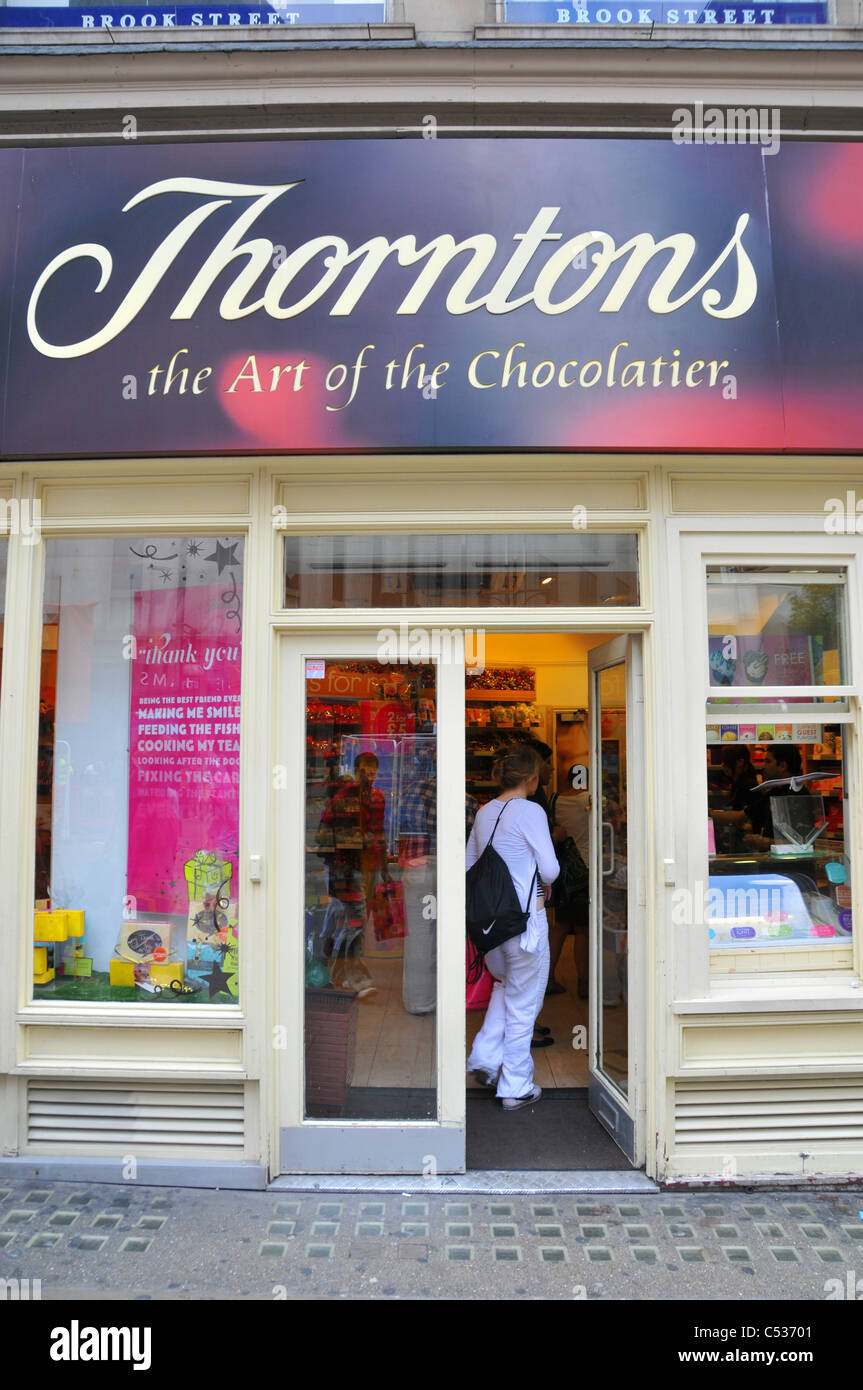 Thorntons shop chocolate chocolates London Stock Photo Alamy