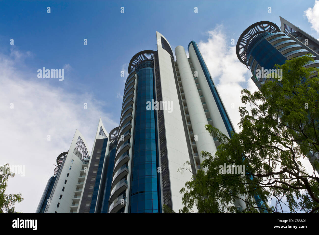 Modern residential apartment building in Singapore Stock Photo
