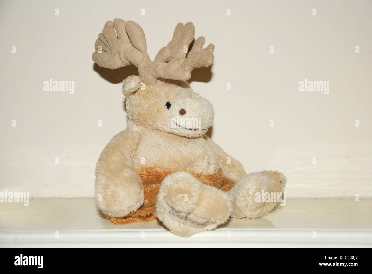 white reindeer stuffed animal