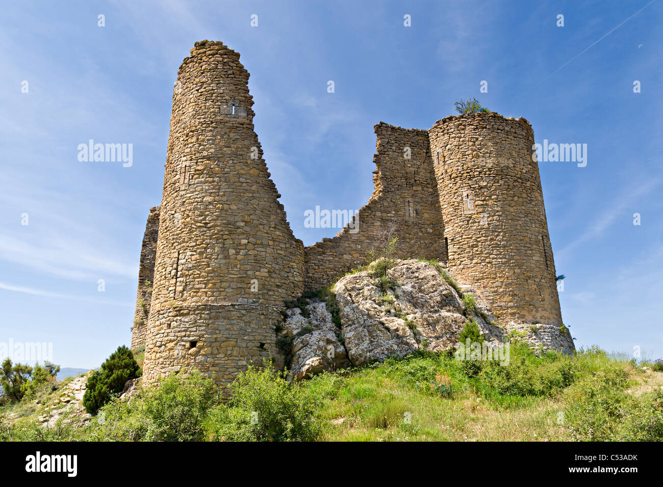 Medieval castle of Orcau, Catalonia, Spain Stock Photo