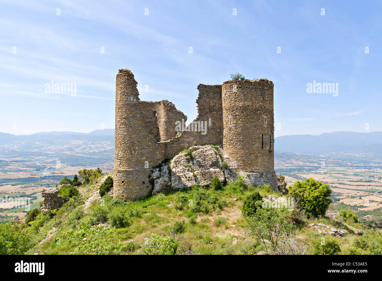Medieval castle of Orcau, Catalonia, Spain Stock Photo