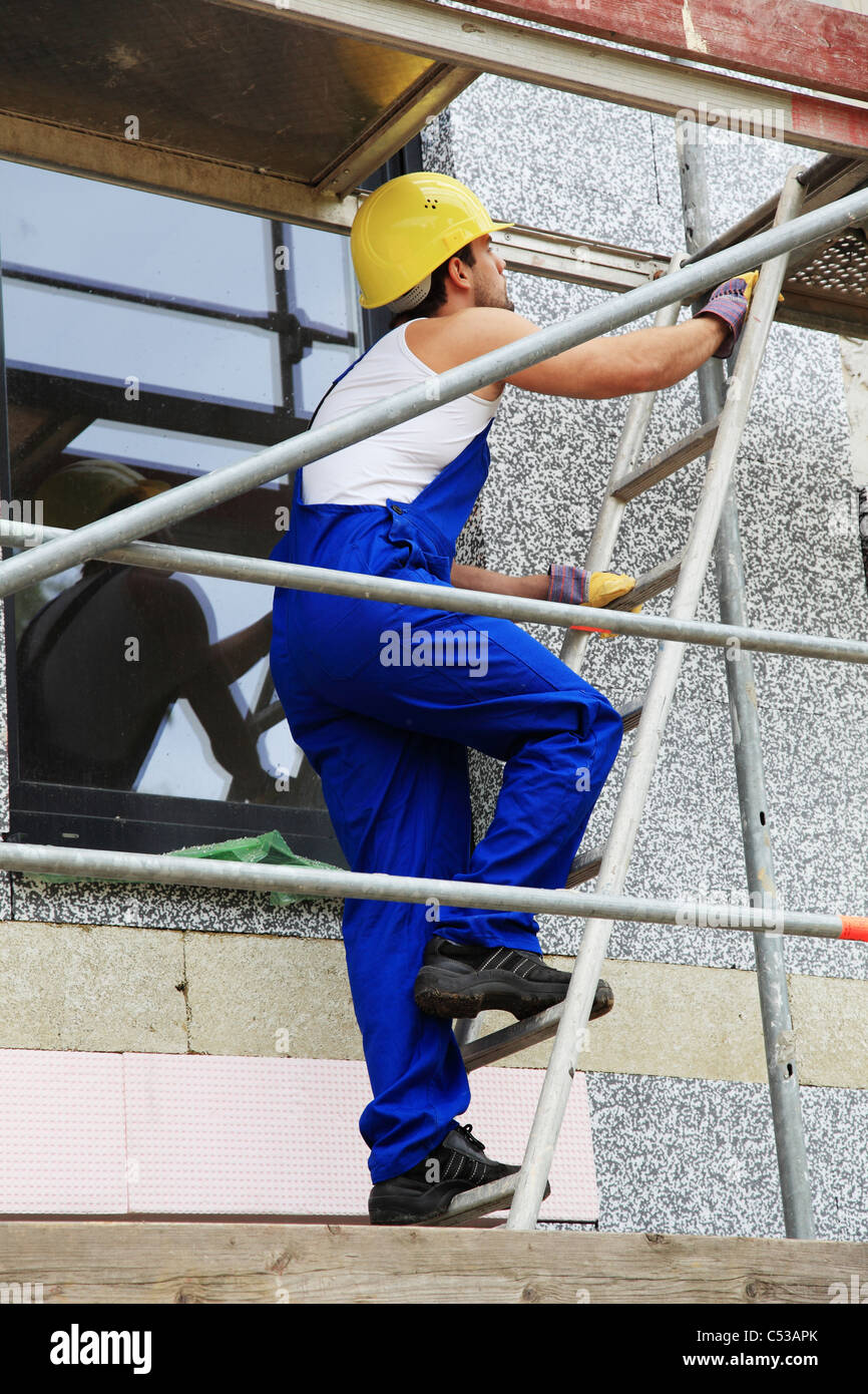 Scaffold on construction site Stock Photo Alamy