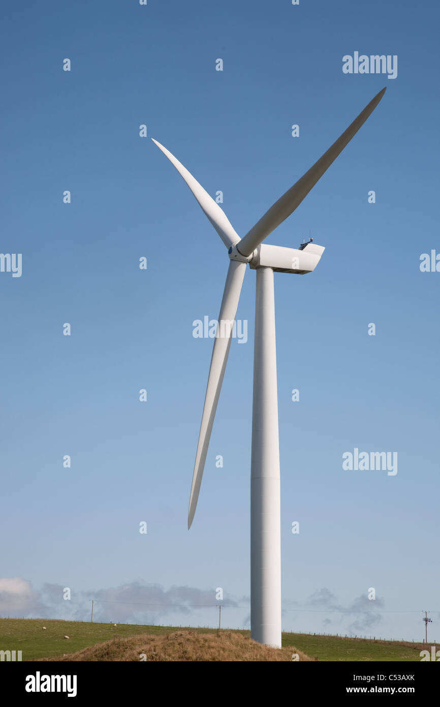 Wind Turbine in Sanday on the Orkney Islands, Scotland Stock Photo
