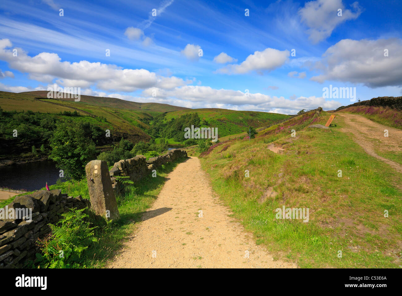 The Kirklees Way above Digley Reservoir towards Black Hill Holmfirth