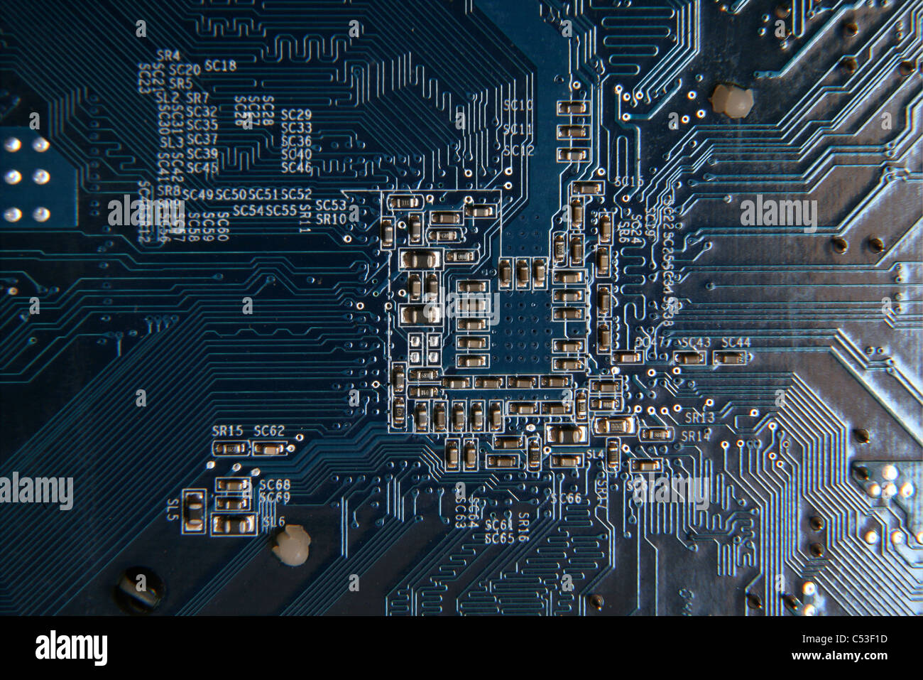 blue motherboard from computer Stock Photo - Alamy