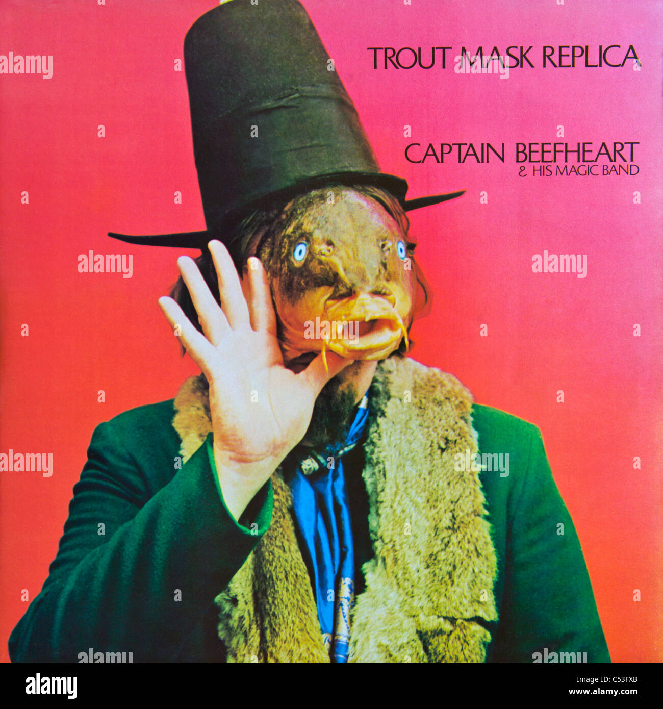 Cover of original vinyl album Trout Mask Replica by Captain Beefheart and His Magic Band released 1970 on Reprise Records Stock Photo