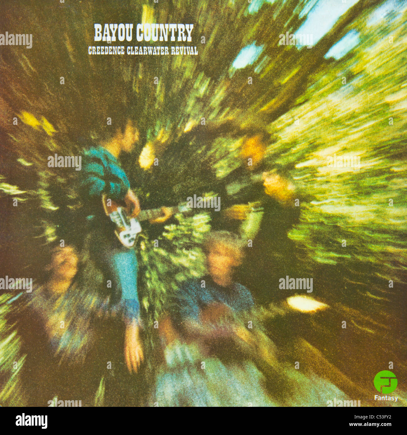 Cover of original vinyl album Bayou Country by Creedence Clearwater Revival released 1969 on Fantasy Records Stock Photo