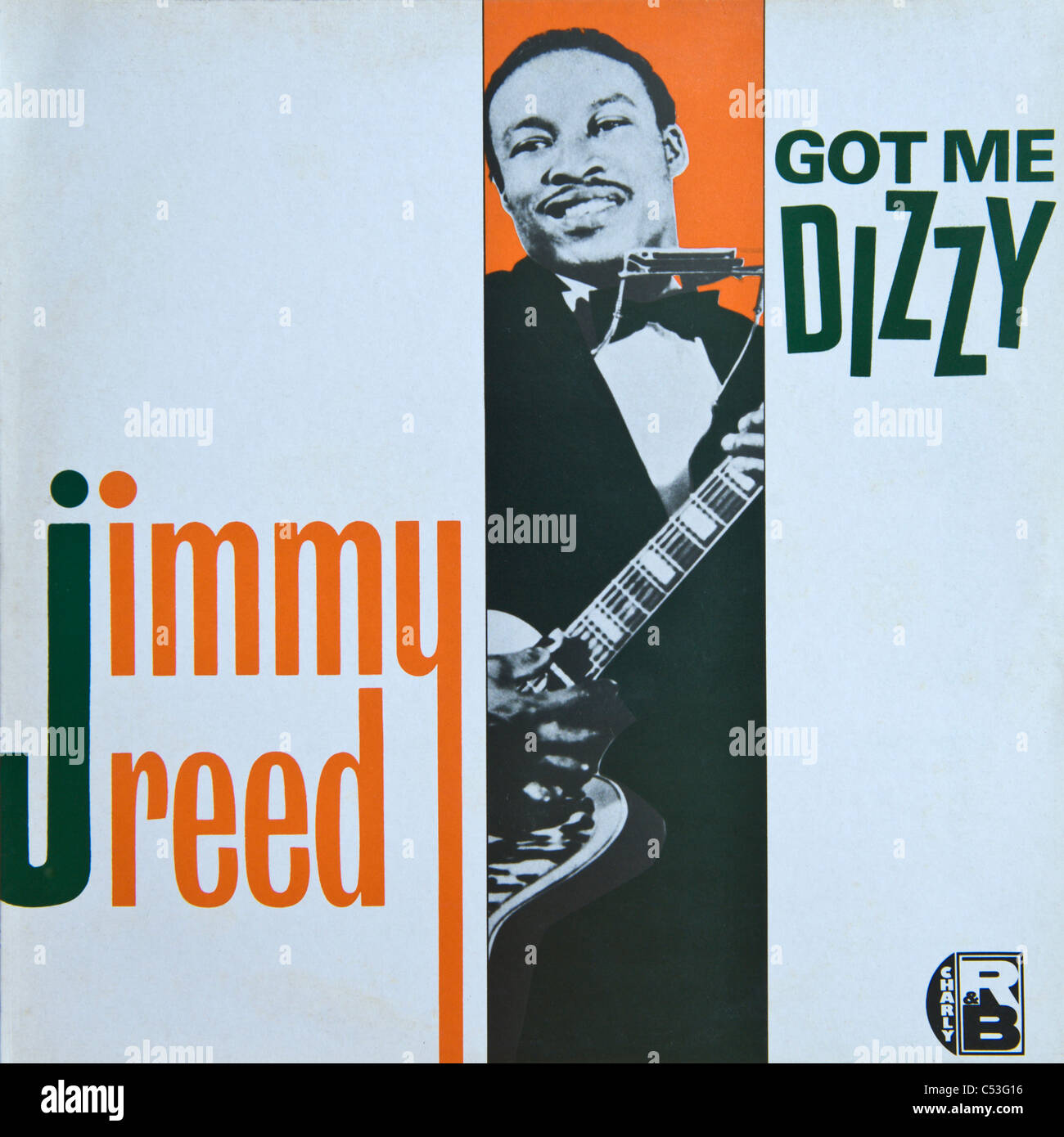 Cover of original vinyl album Got Me Dizzy by Jimmy Reed released 1981 on Charly R&B Records Stock Photo
