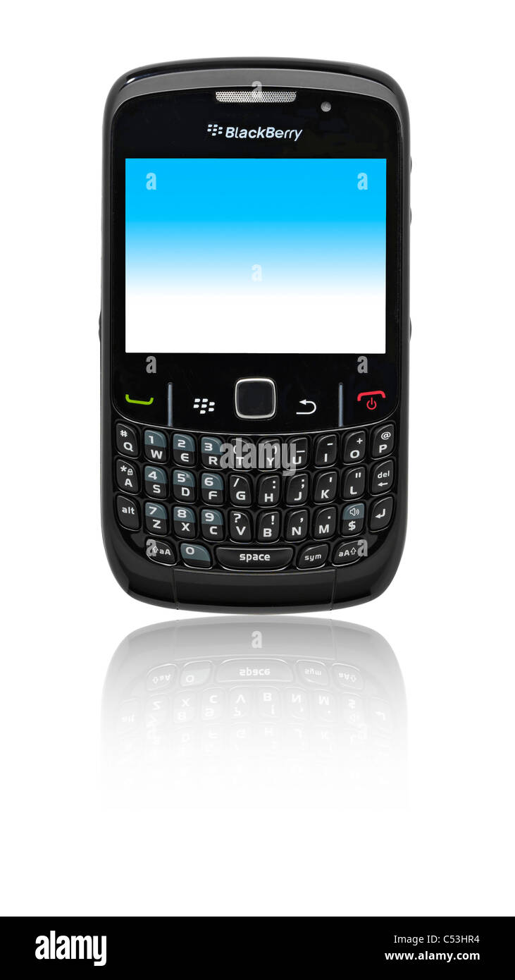Blackberry Curve flat on view Stock Photo