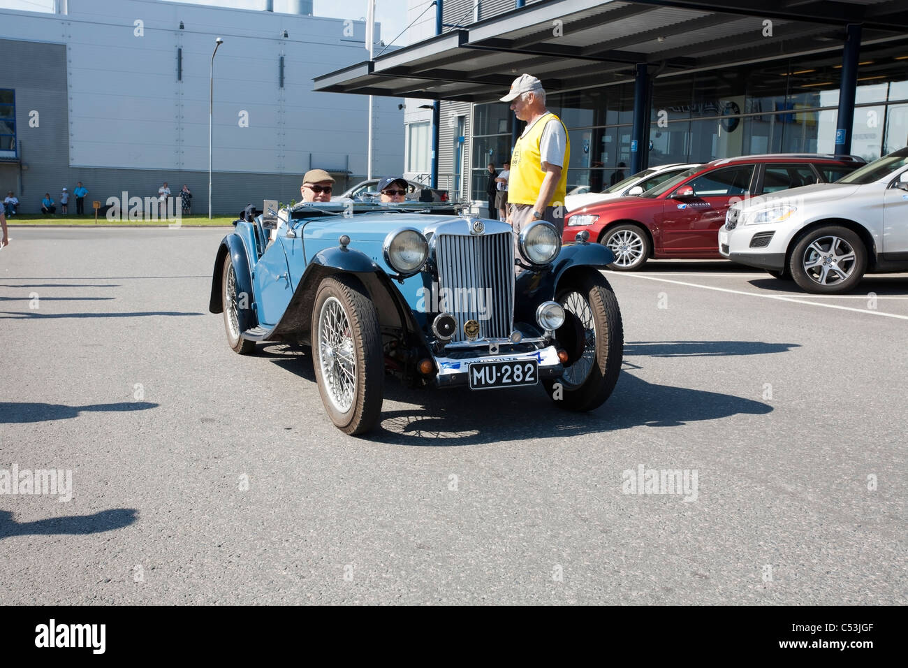 1937 MG TA convertible Stock Photo