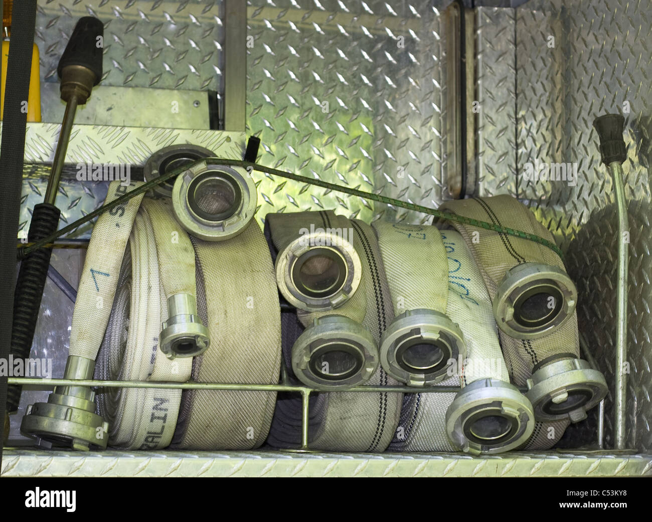 Fire hose emergency equipment hi-res stock photography and images - Alamy