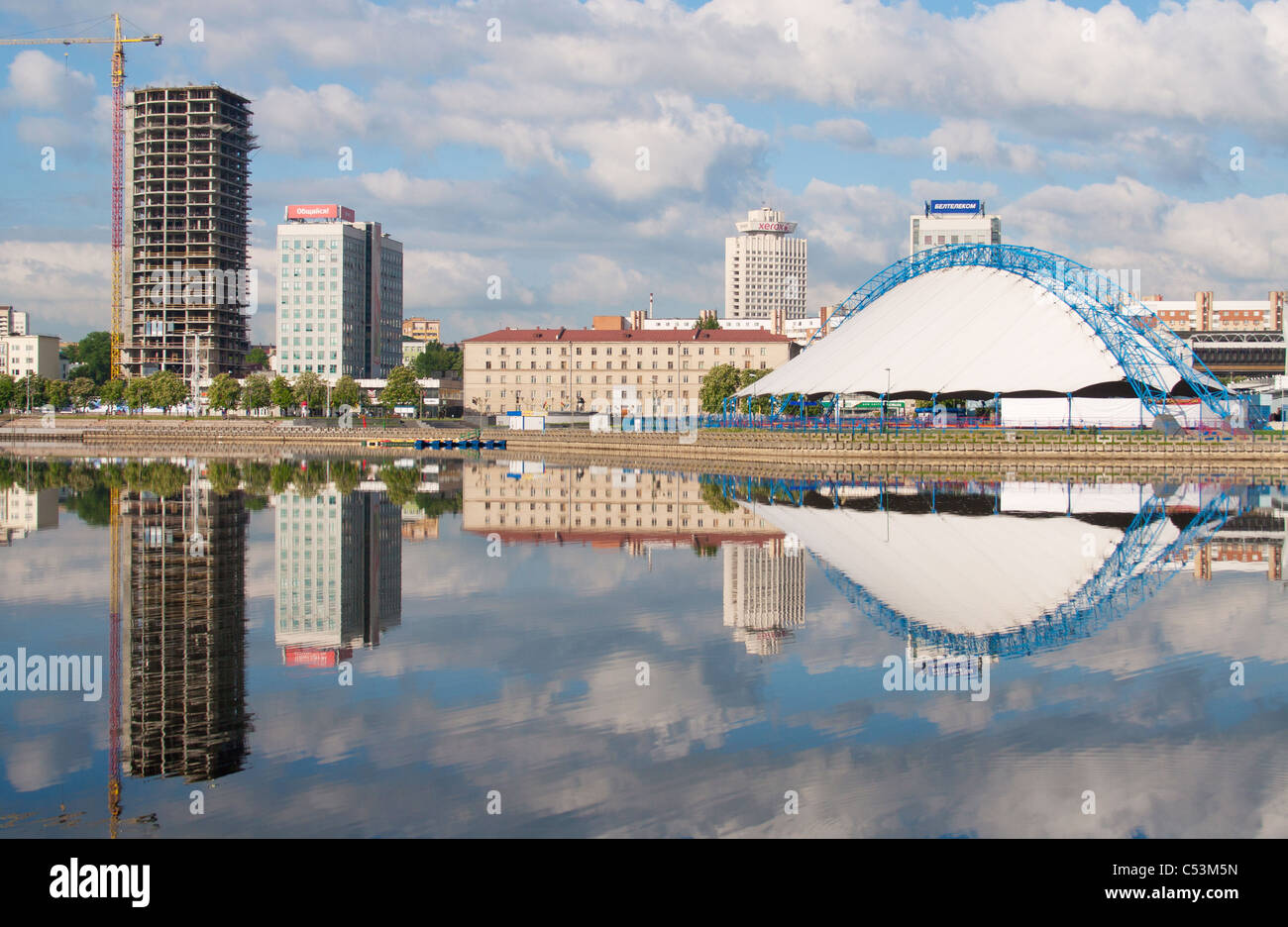 Nemiga district and Svisloch river in Minsk, Belarus Stock Photo - Alamy