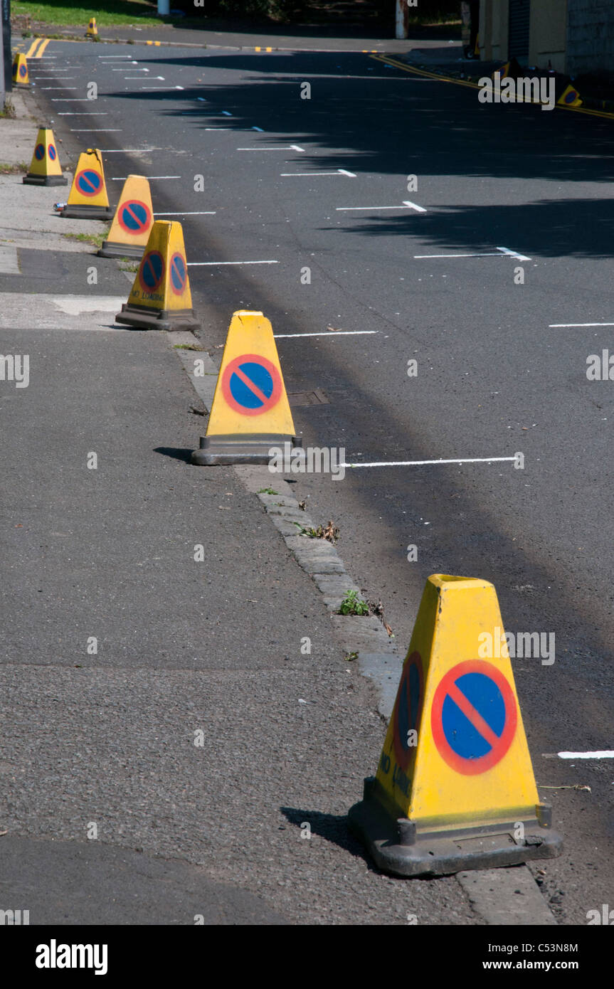 Yellow Traffic Cones Stock Photos & Yellow Traffic Cones Stock Images