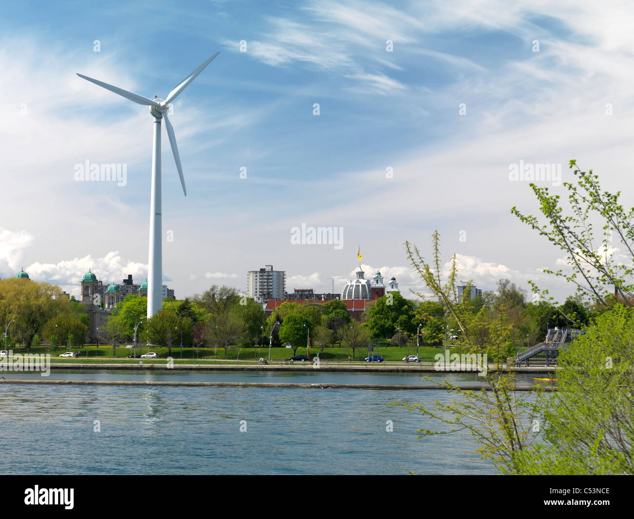 Toronto Hydro urban wind turbine generator Stock Photo