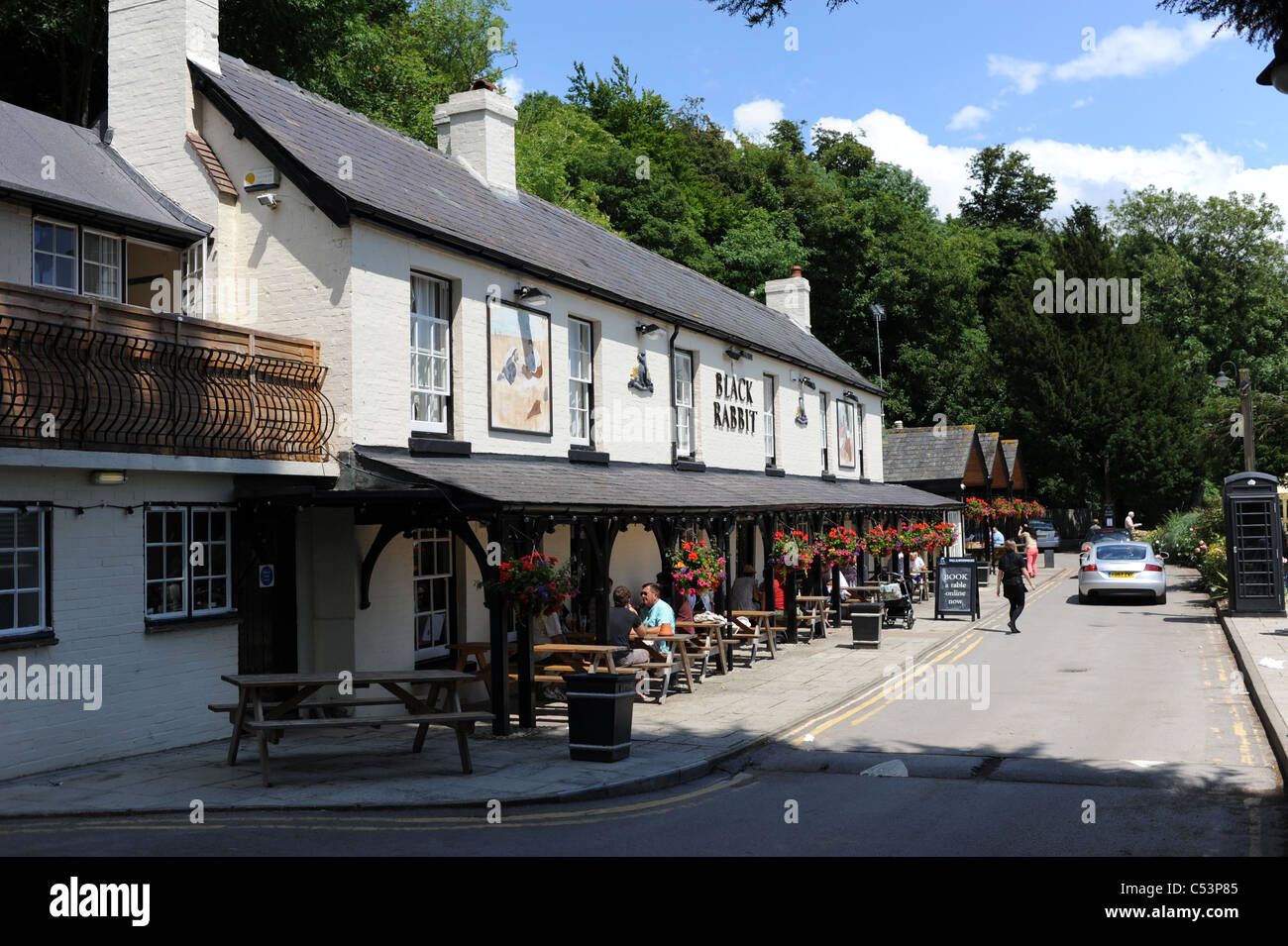 The famous Black Rabbit pub on the River Arun at Arundel UK Stock Photo