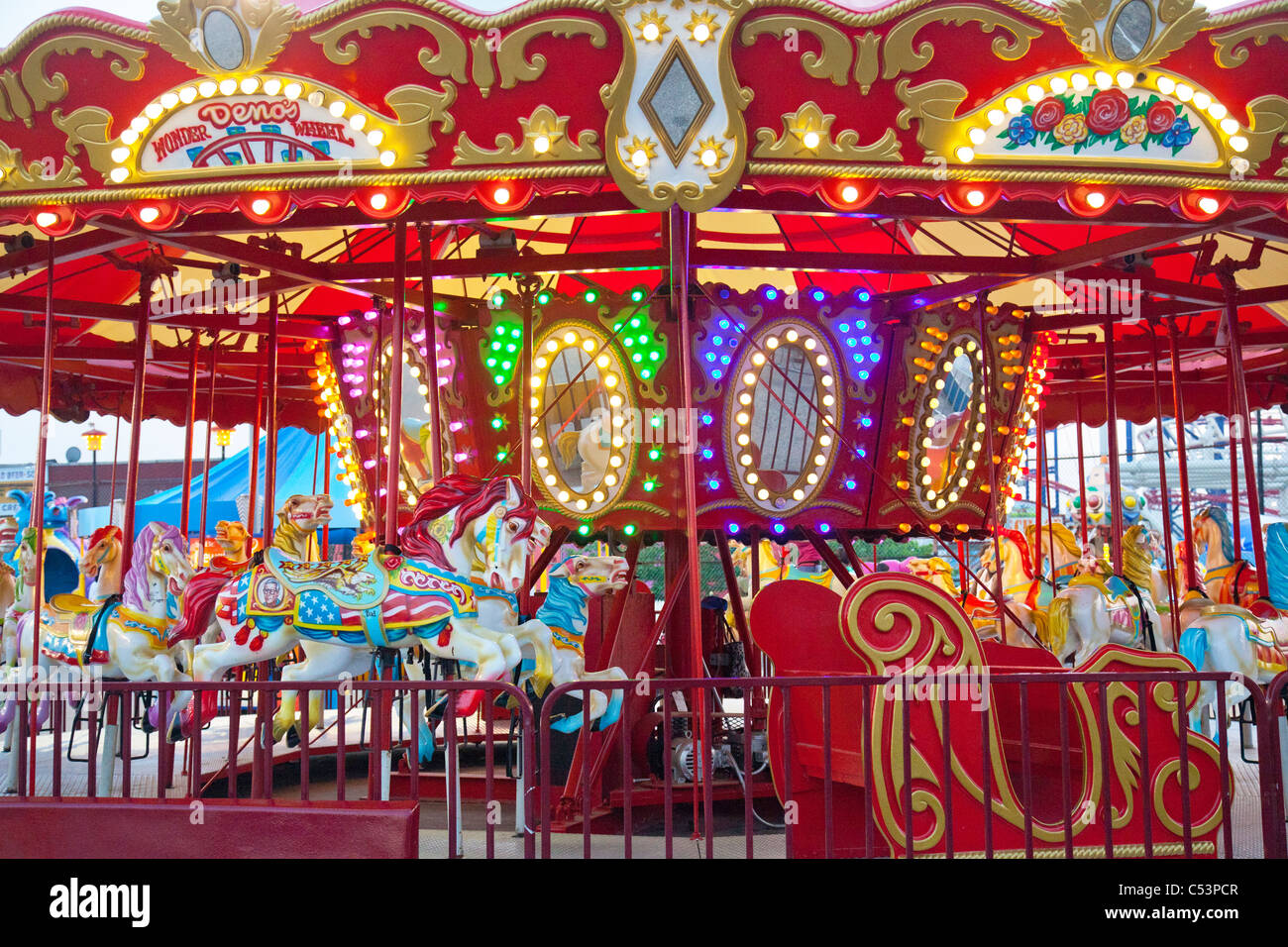 Coney Island boardwalk Stock Photo Alamy