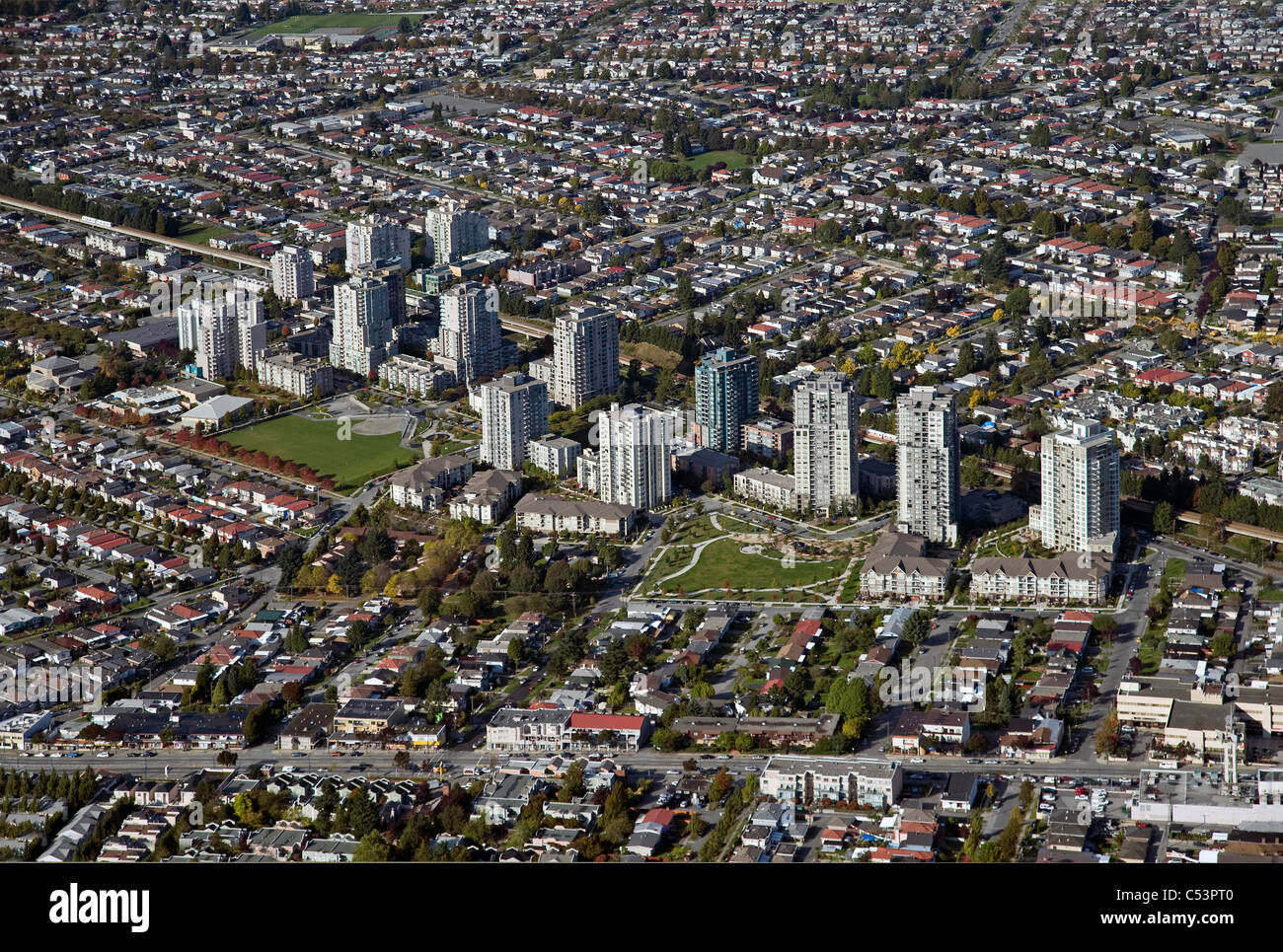 Vancouver Aerial -  British Columbia, Canada Stock Photo