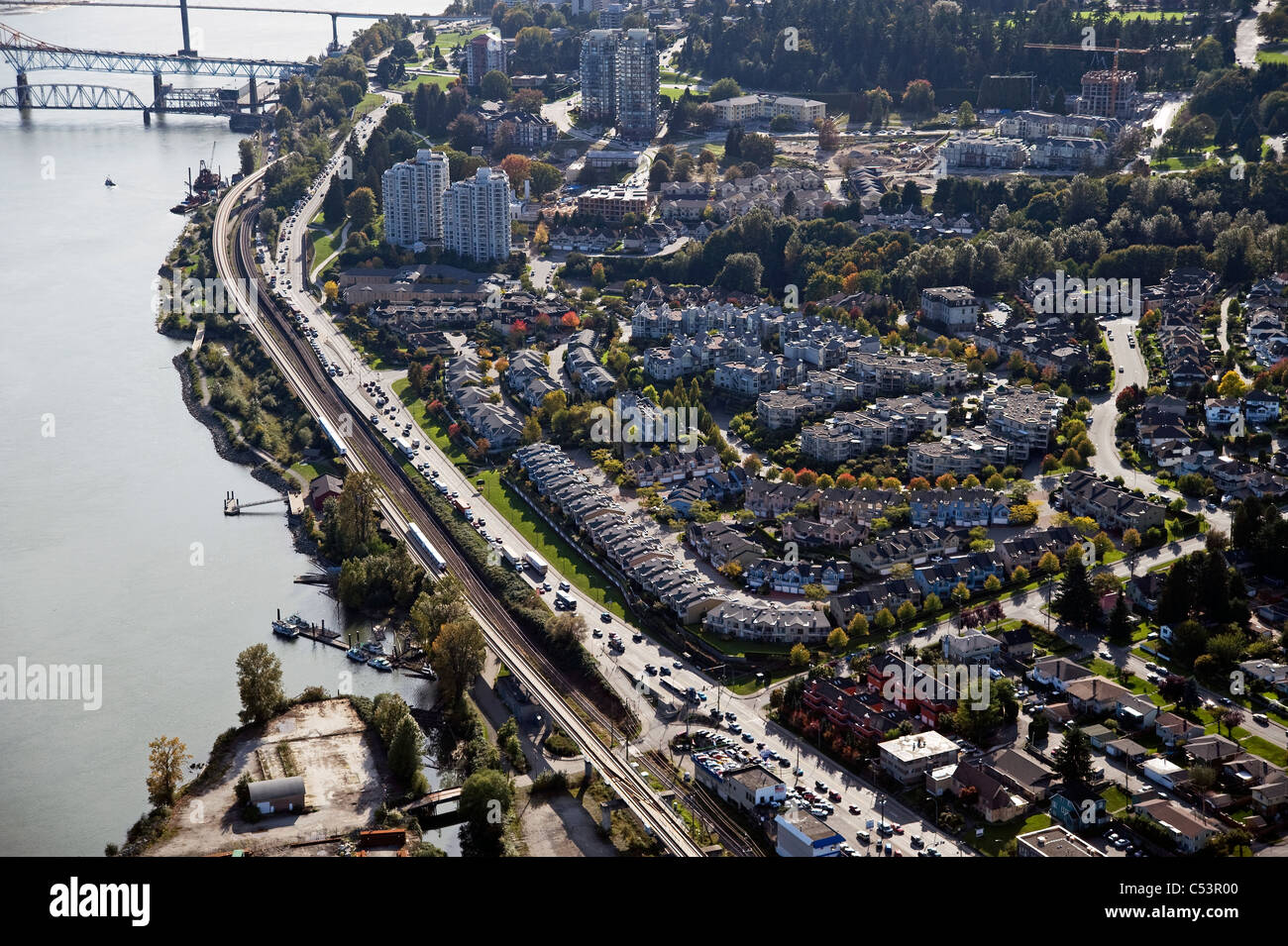 Vancouver Aerial - New Westminster, British Columbia, Canada Stock Photo -  Alamy
