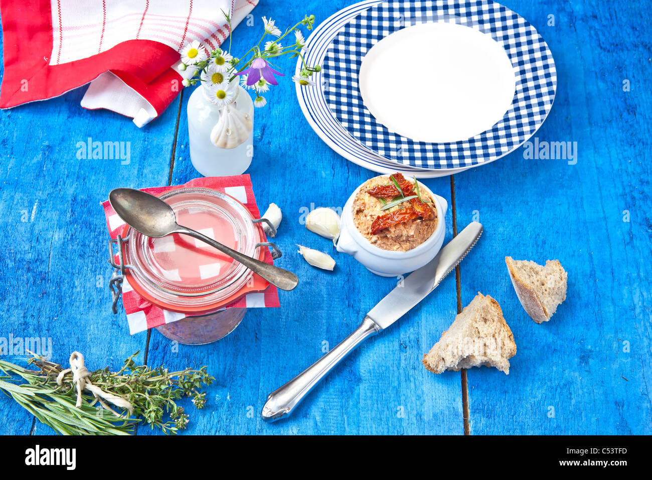 Mediterranean cheese spread made from cream cheese, feta cheese