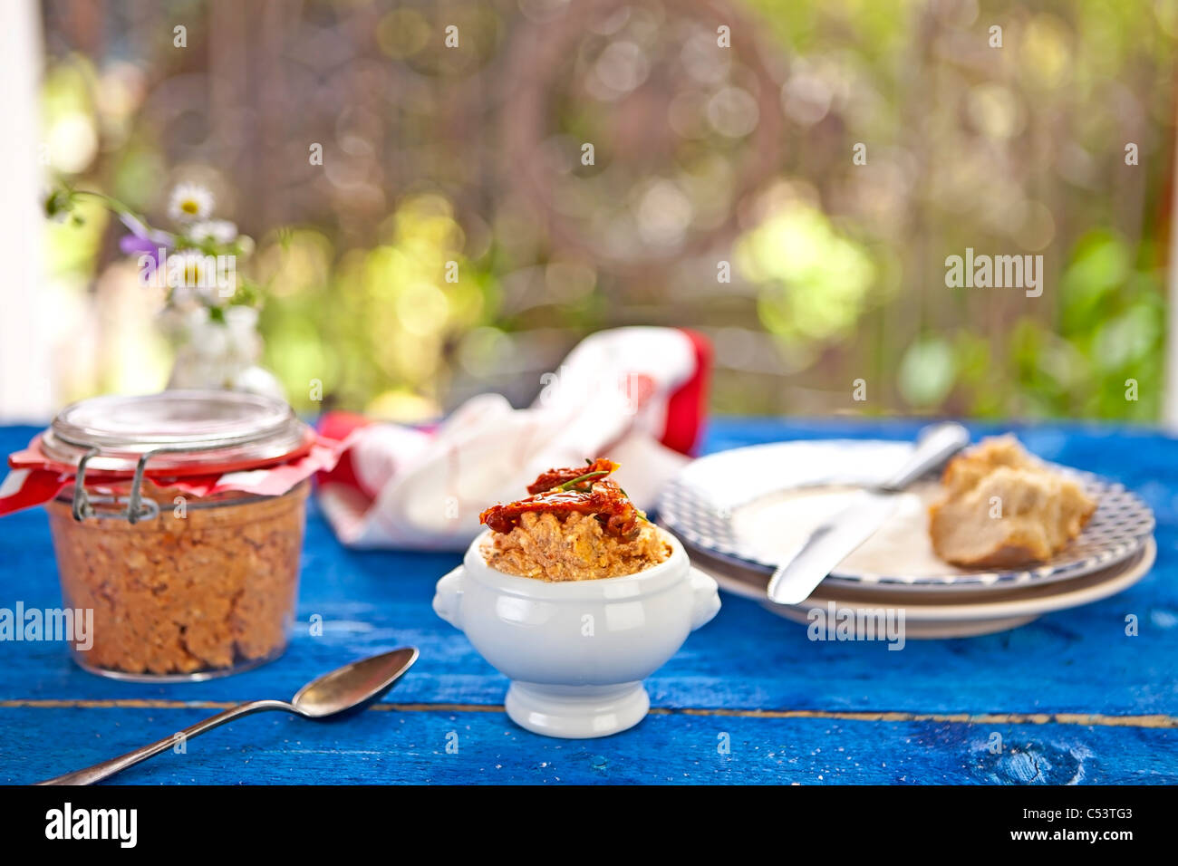 Mediterranean cheese spread made from cream cheese, feta cheese