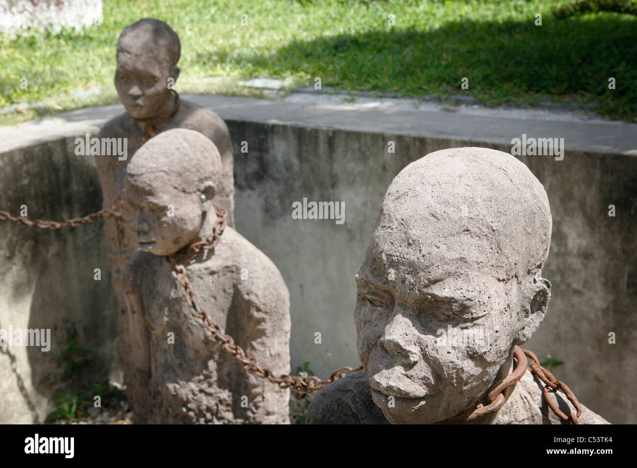 Memorial to the slave trade from Zanzibar, Tanzania. Stock Photo