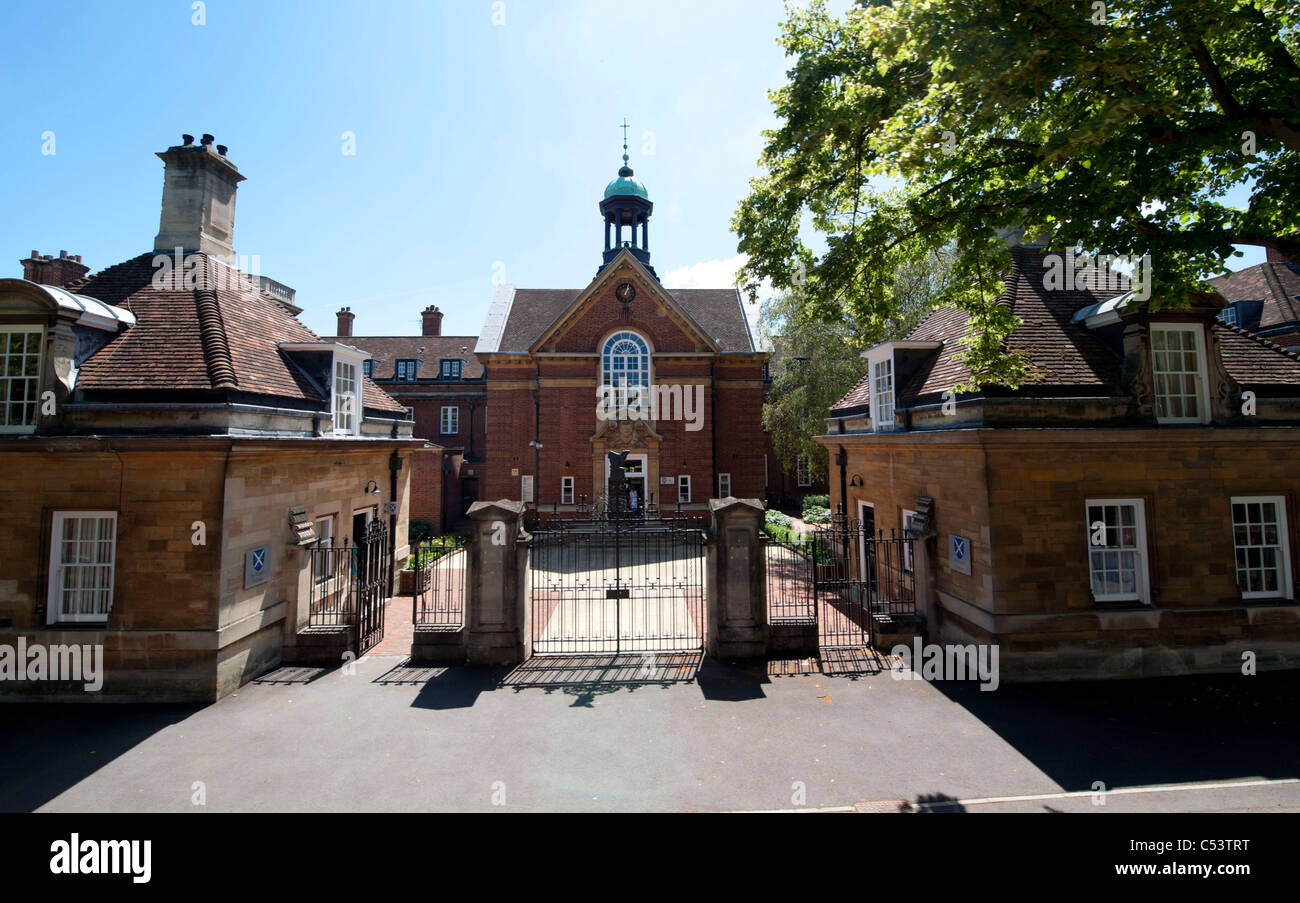 The front of St Hughs College Oxford Stock Photo