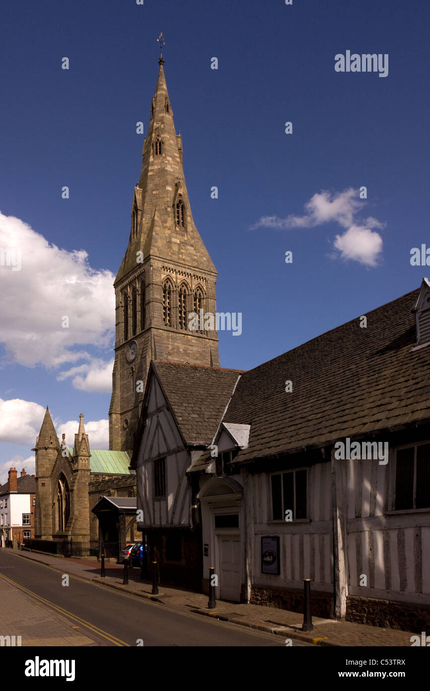 Leicester Cathedral and Guild Hall, Leicester, England, UK Stock Photo
