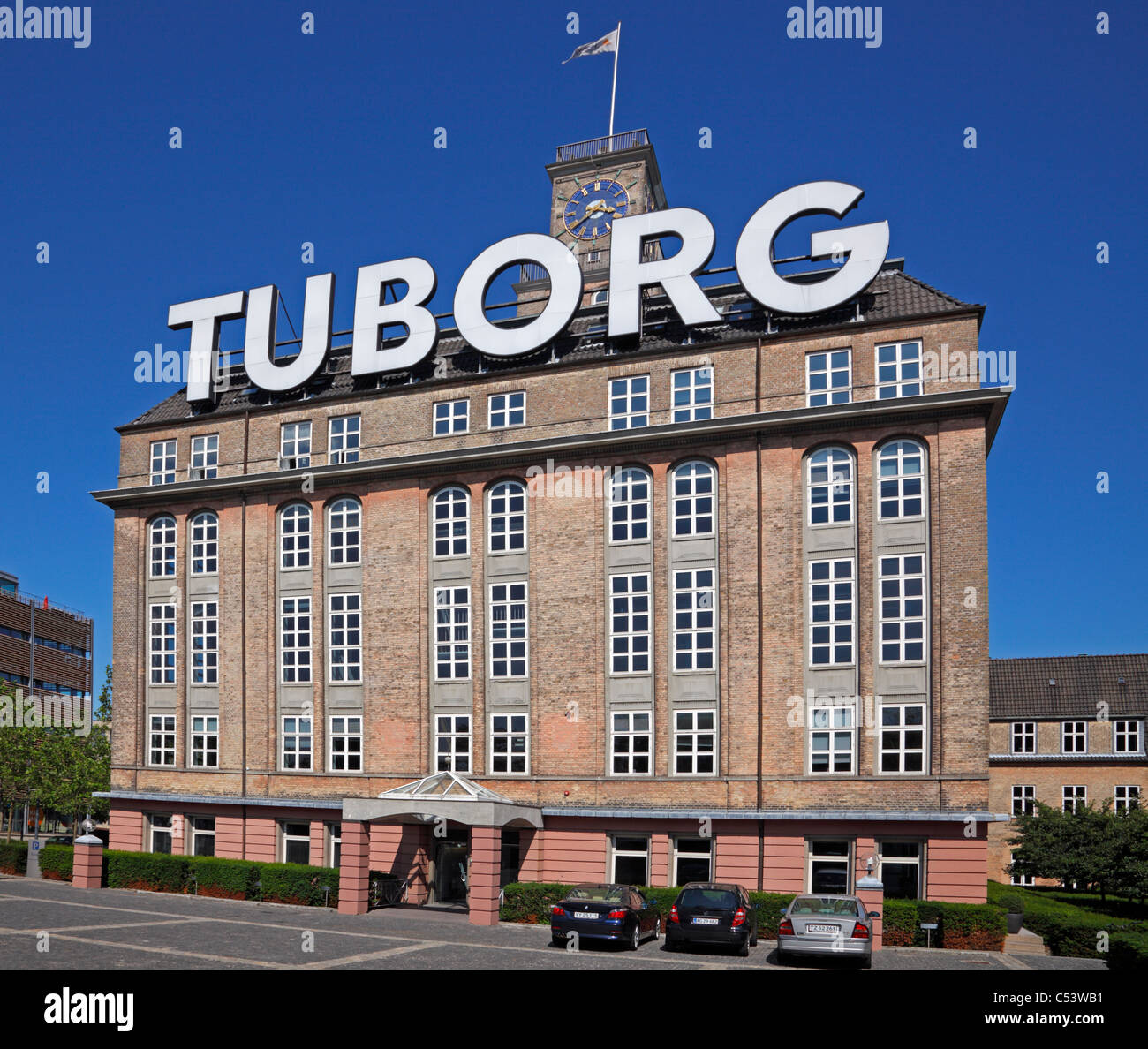 The former mineral-water factory of the Tuborg Breweries at the end of Tuborgvej (Tuborg Road) in Hellerup Stock Photo