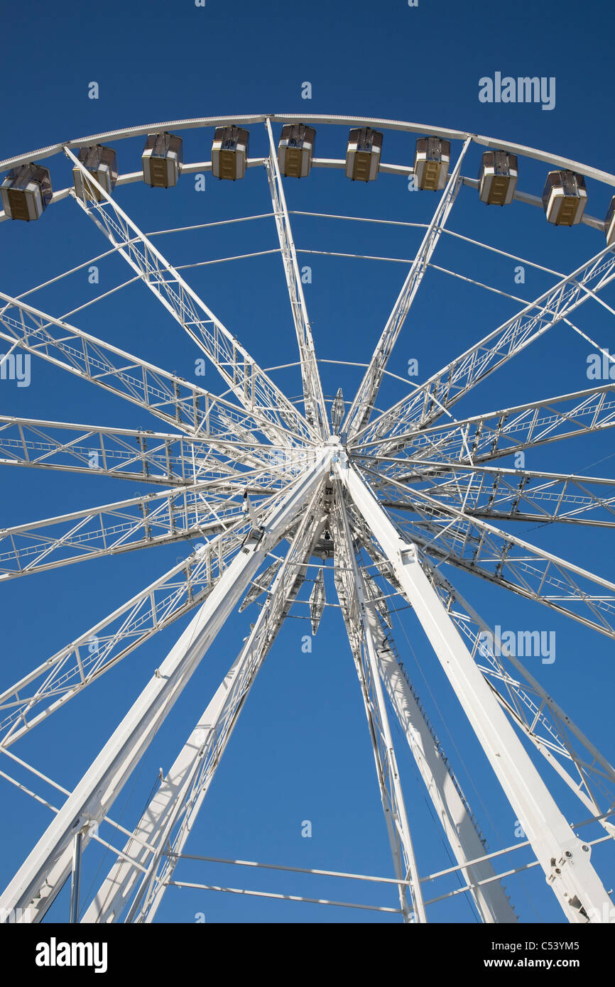 Close up of the Big Wheel in the Place de la Concorde Square, Paris