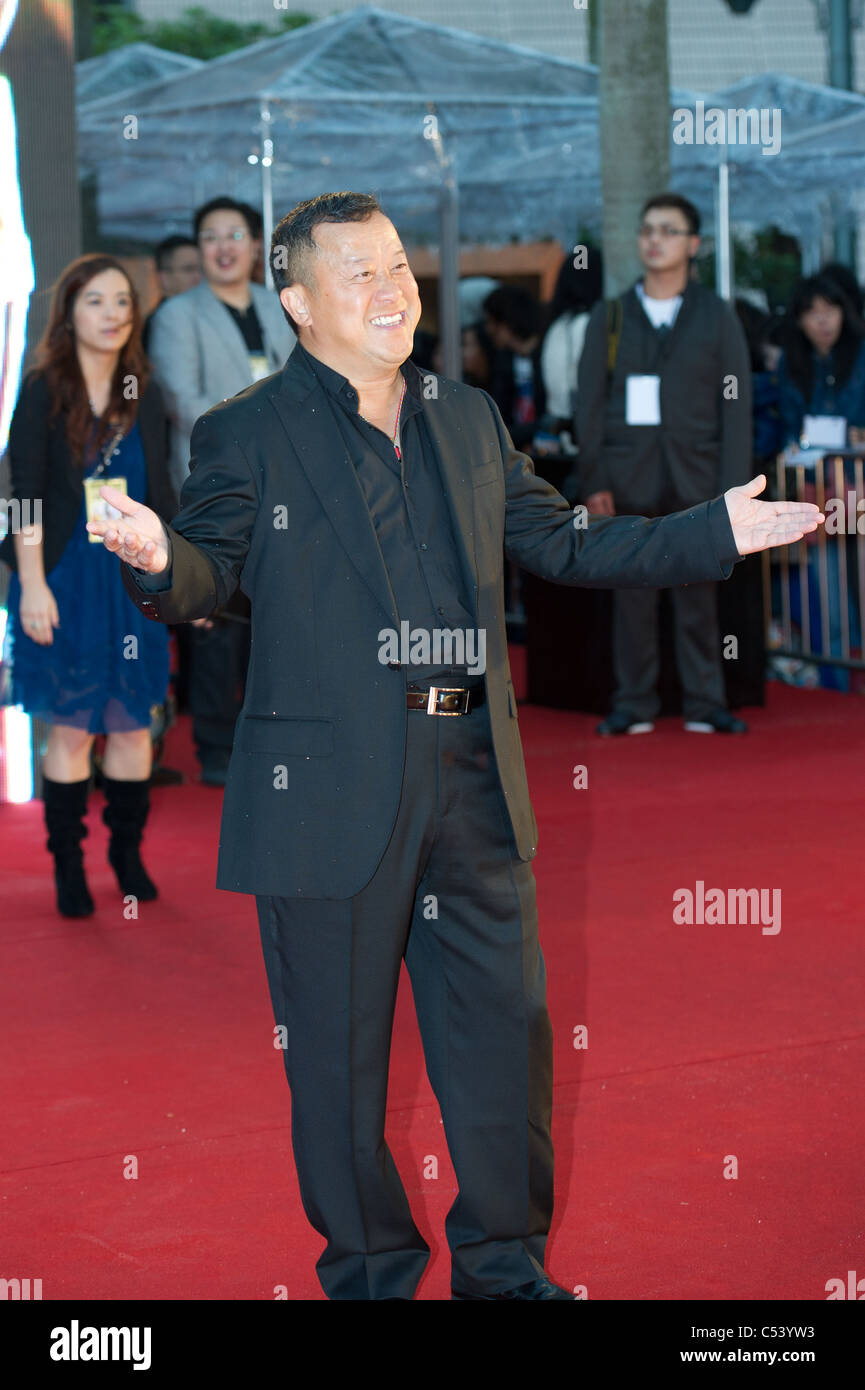 Hong Kong actor Eric Tsang Chi-wai (曾志偉) arrives at the 29th Hong Kong Film Awards on 18th April 2010 Stock Photo