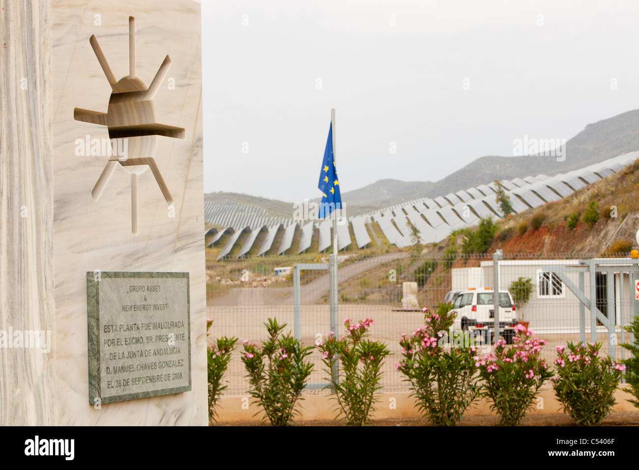 A photo voltaic solar power station near Lucainena de las Torres ...