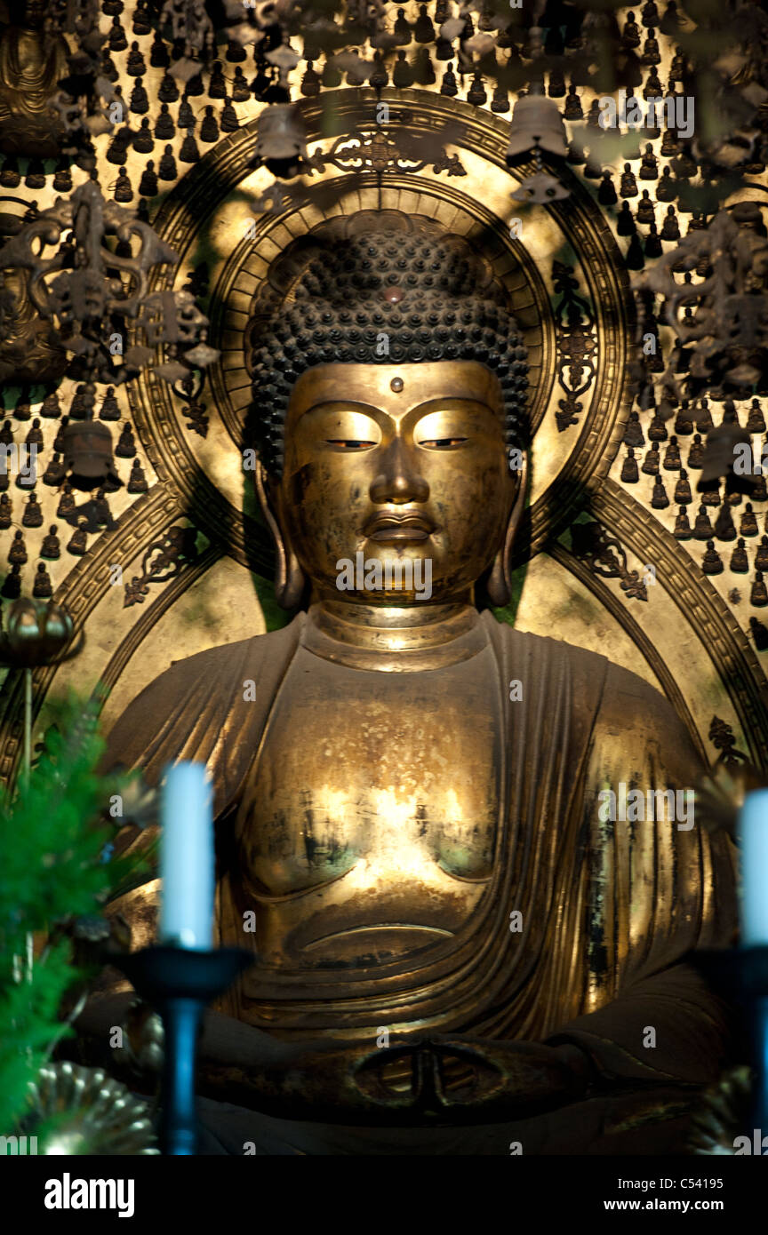 Buddha statue in Kiyomizu-Dera Temple, Kyoto, Japan Stock Photo