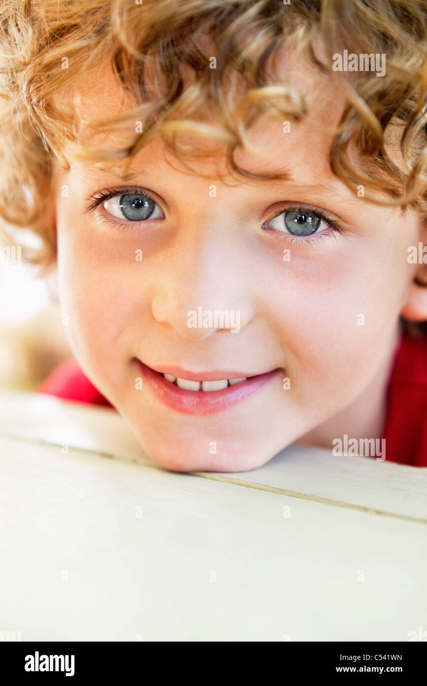 Boy curly hair blue eyes hi-res stock photography and images - Alamy