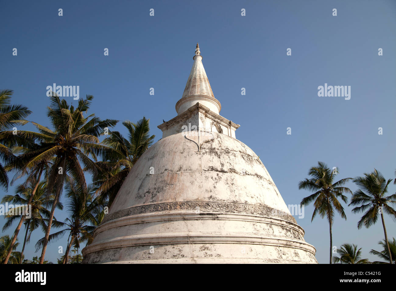 buddhist stupa near Mirissa, Sri Lanka Stock Photo