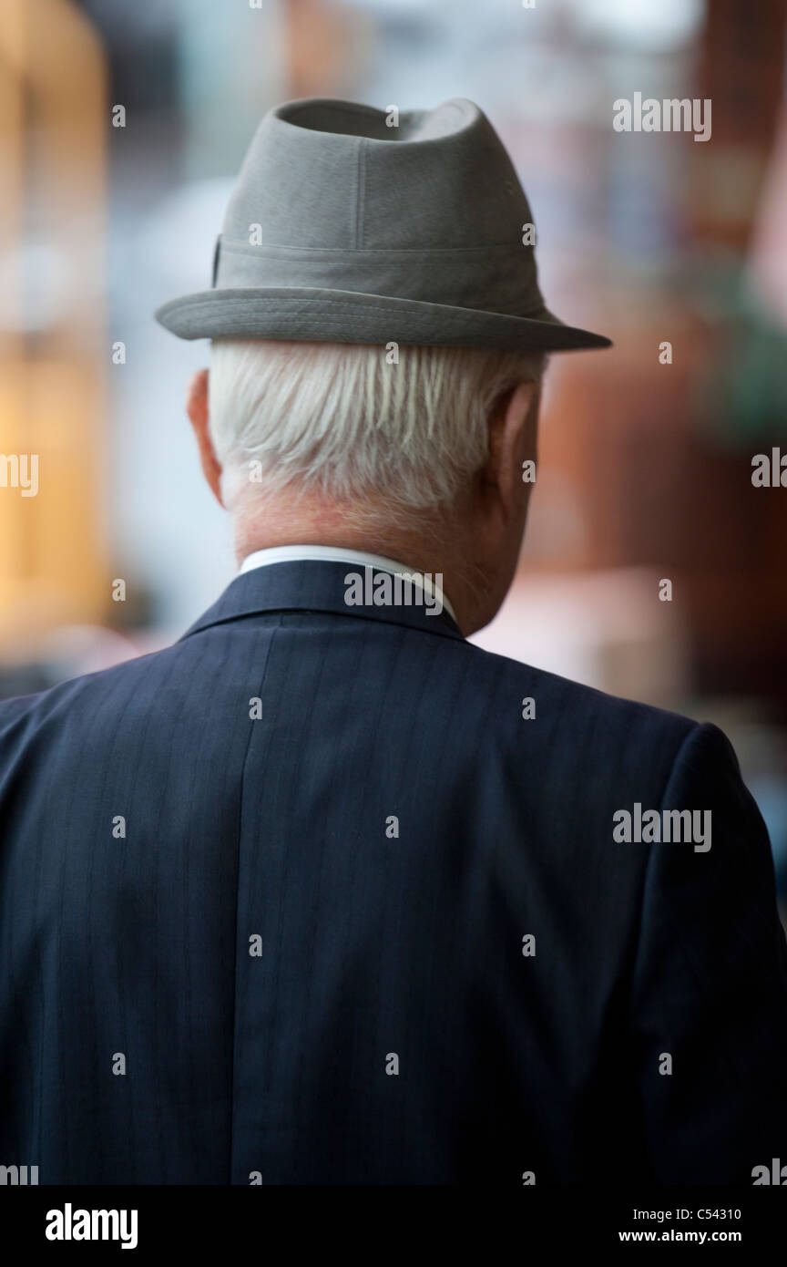 Rear view of a man wearing hat, Tokyo, Japan Stock Photo Alamy