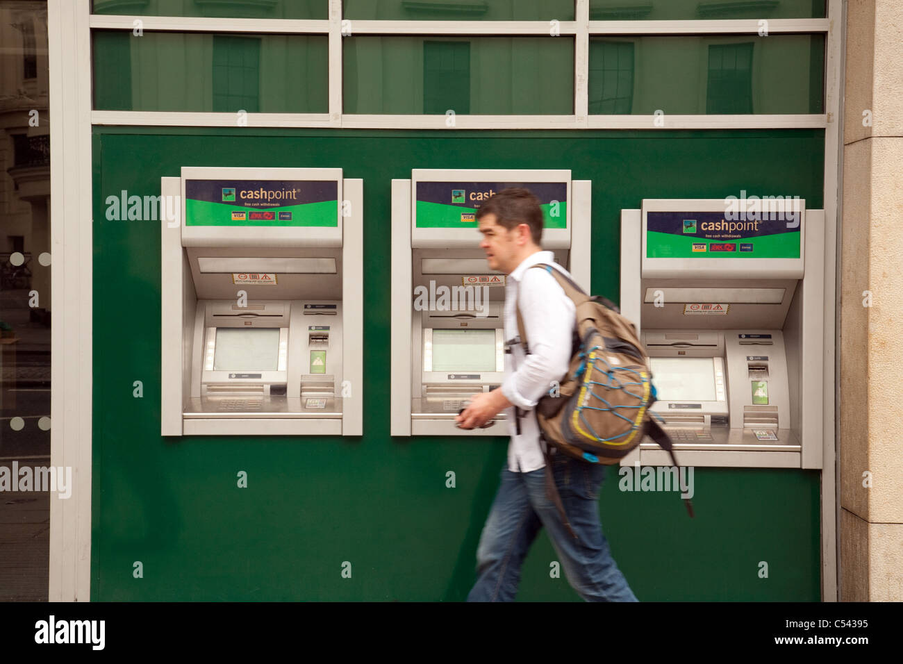 Lloyds TSB bank ATMs on the Strand, london UK Stock Photo