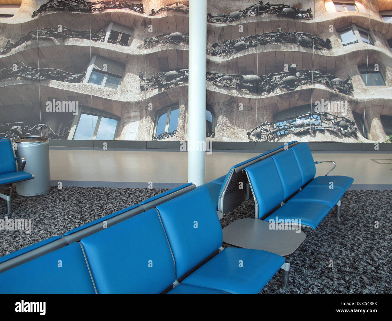 barcelona detail stansted airport departure lounge Stock Photo