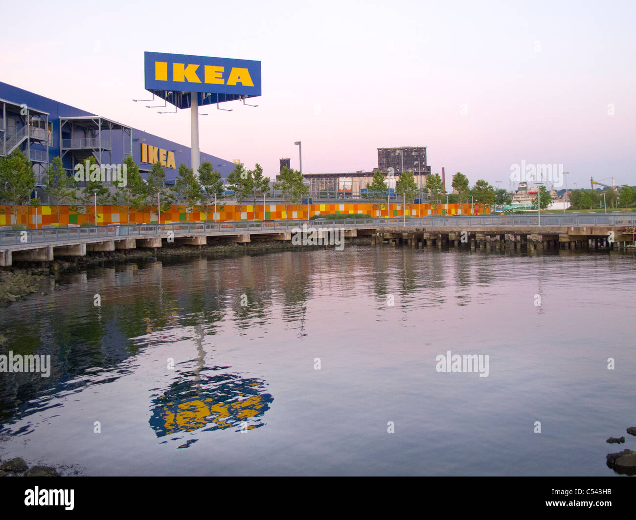 Pier to IKEA Brooklyn NY store Stock Photo Alamy