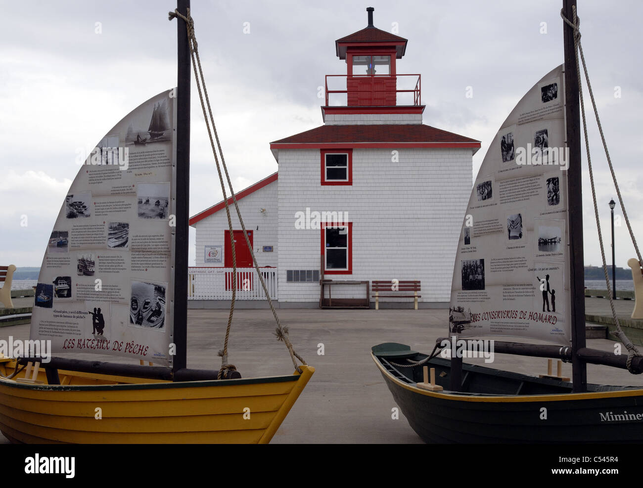 The fishing museum and lighthouse, Pictou, Nova Scotia Stock Photo