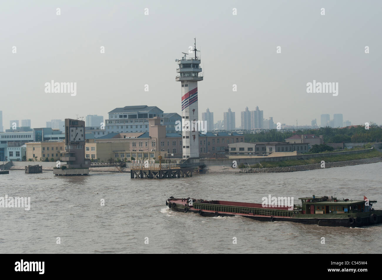 Container ship on Yangtze River, Shanghai, China Stock Photo - Alamy