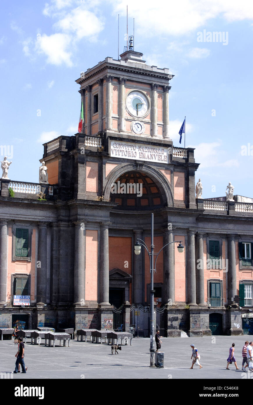 Piazza Dante, a large public square in the historic centre of Naples ...