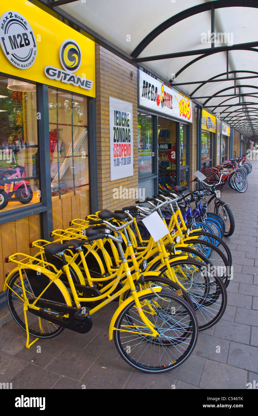 Bicycle shop Blaak street Rotterdam the province of South Holland the Netherlands Europe Stock Photo