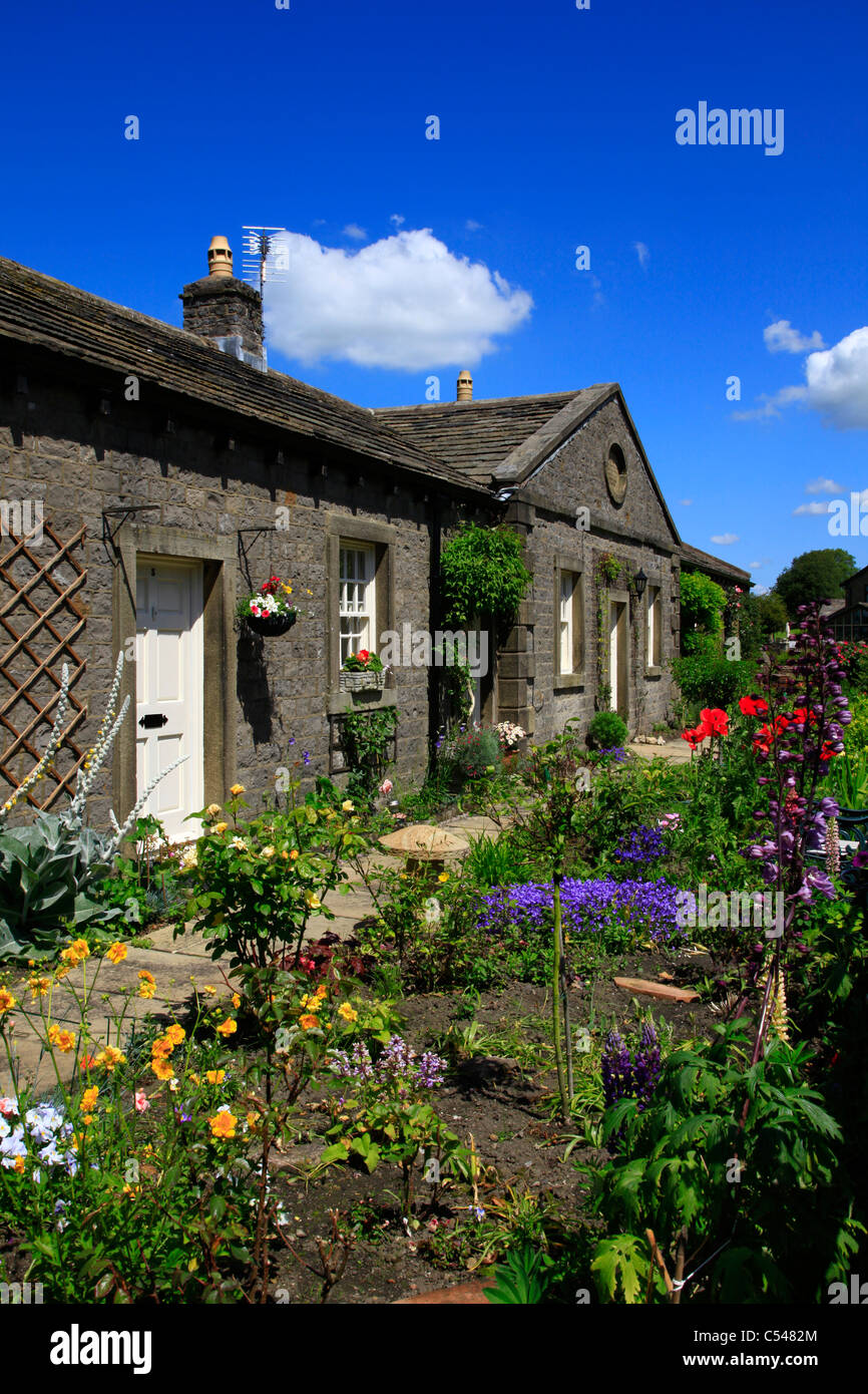Almshouses in Thornton in Craven Skipton North Yorkshire Stock Photo