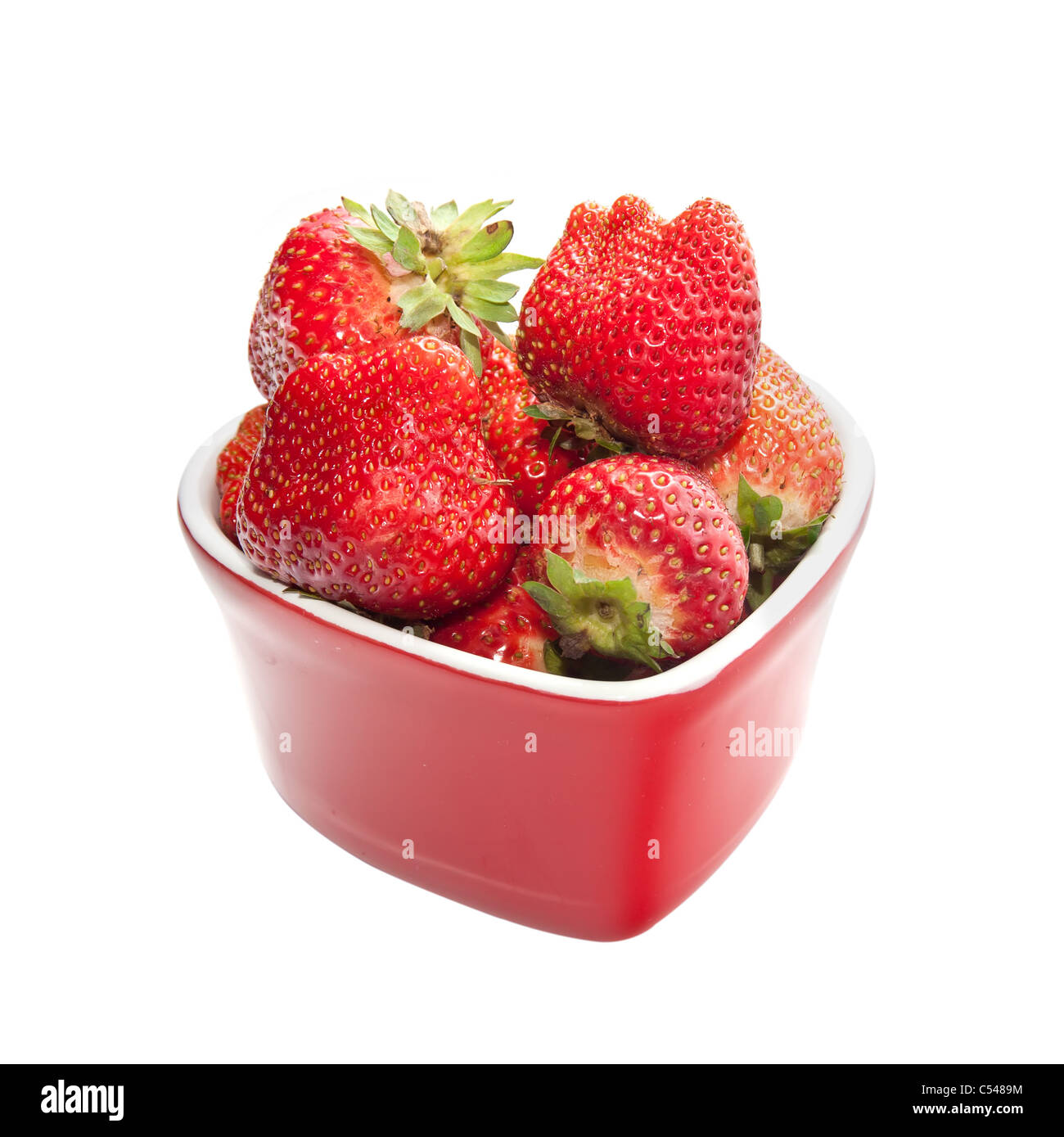 Strawberry, isolated on a white background. Stock Photo