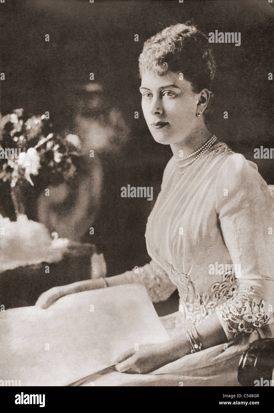 Princess Victoria Mary, aka Princess May, later Queen consort of the United Kingdom as the wife of King George V. Mary of Teck. Stock Photo